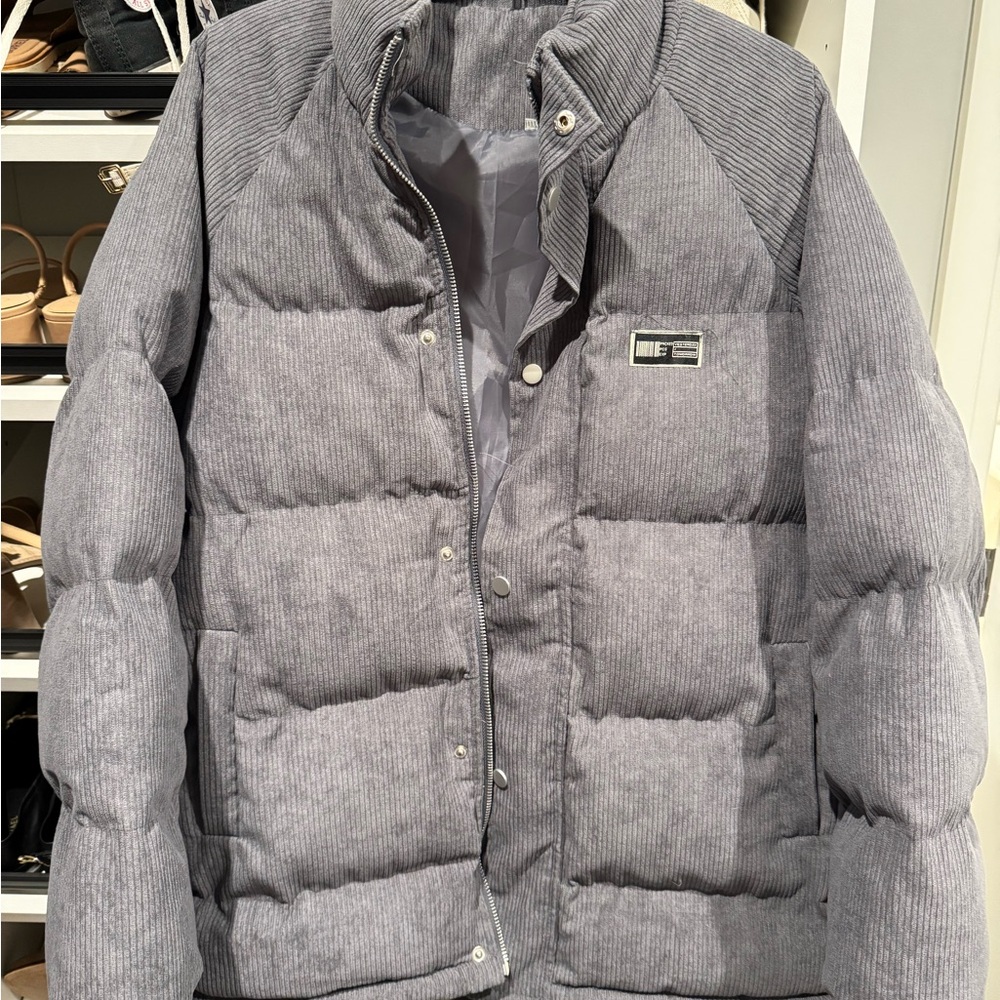 Men's Gray Puffer Jacket